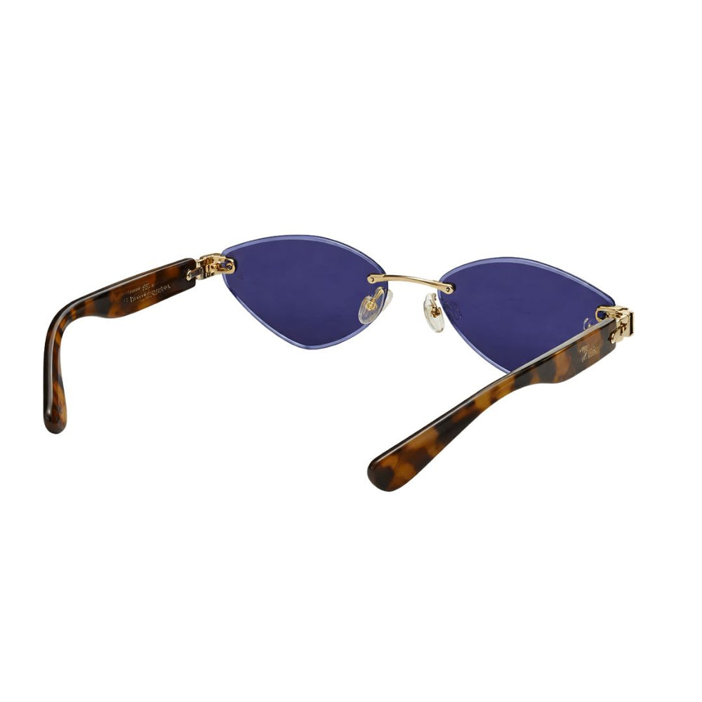 Latvia | Leopard Blue Cateye Sunglass