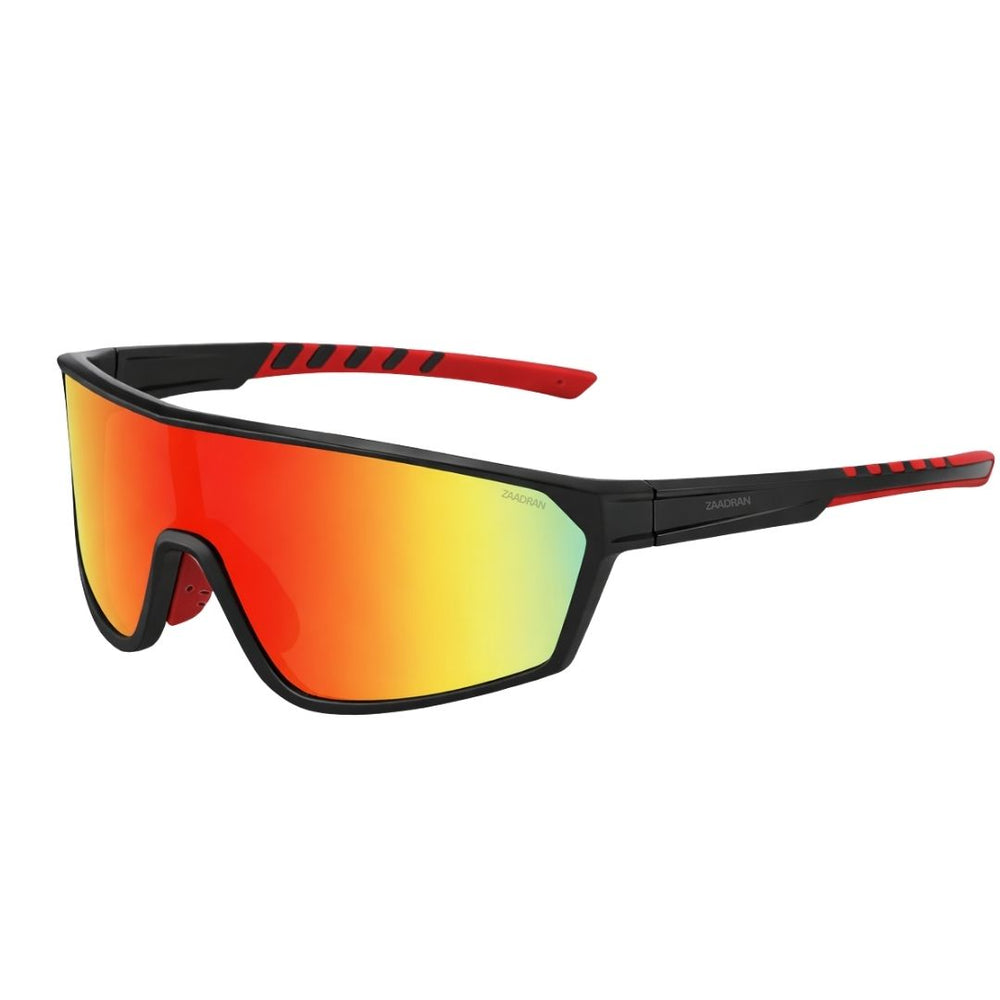 Hyper-Curve | Black Red Wrap Around Sports Sunglass