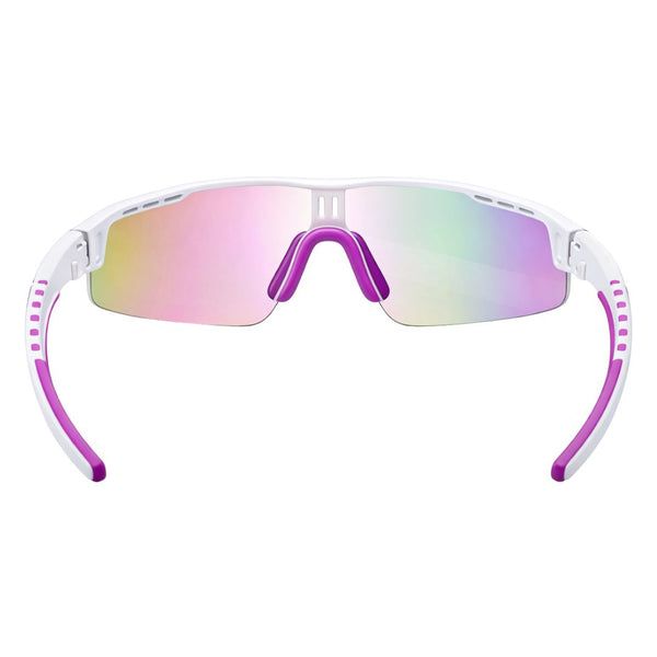 Hyper-Curve | White Pink Wrap Around Sports Sunglass