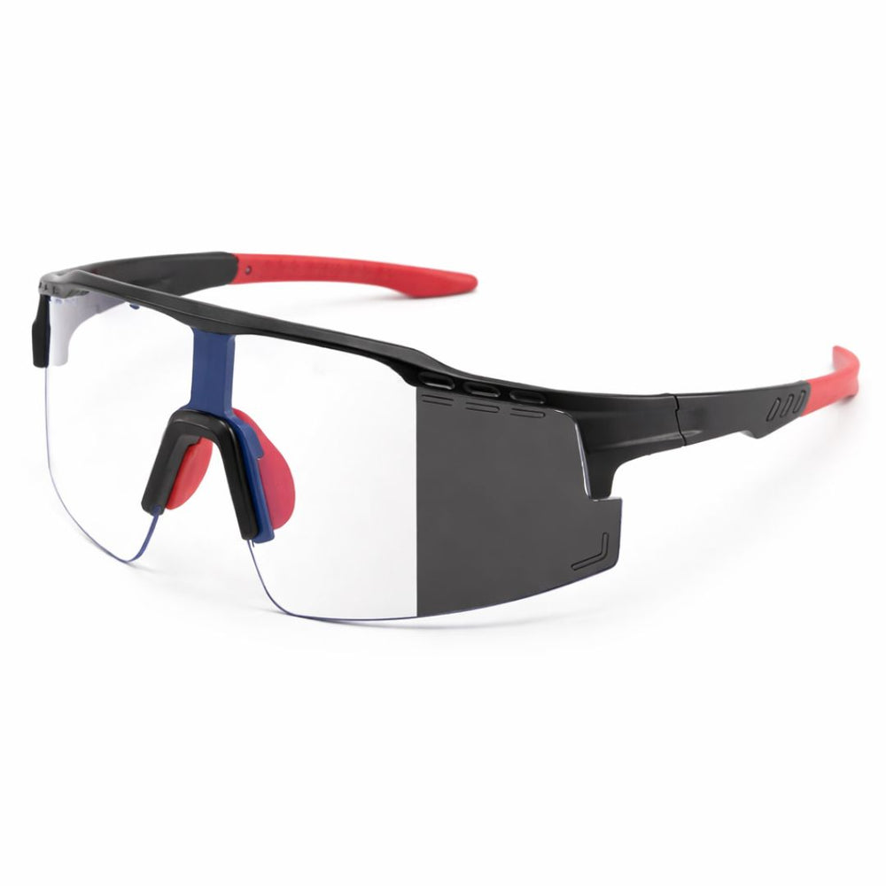 Phantom Visor | Black Red Transparent Wrap Around Sports Sunglass