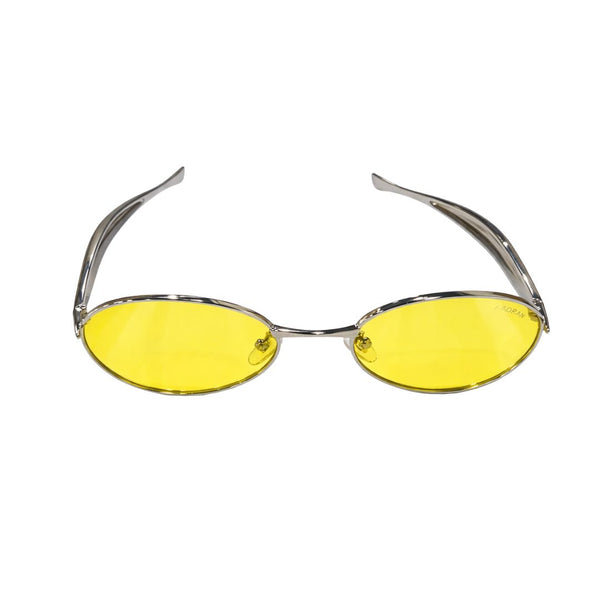 Olivia | Silver Yellow Round Sunglass