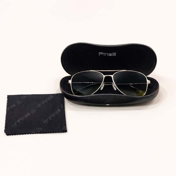 Silver Transparent Aviator Eyewear | Pinelli Edition Opticals