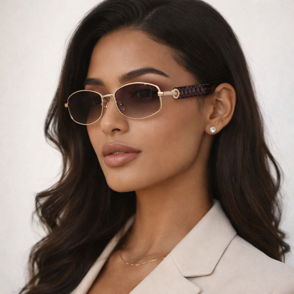 Kenya | Brown Golden Wayfarer Sunglass