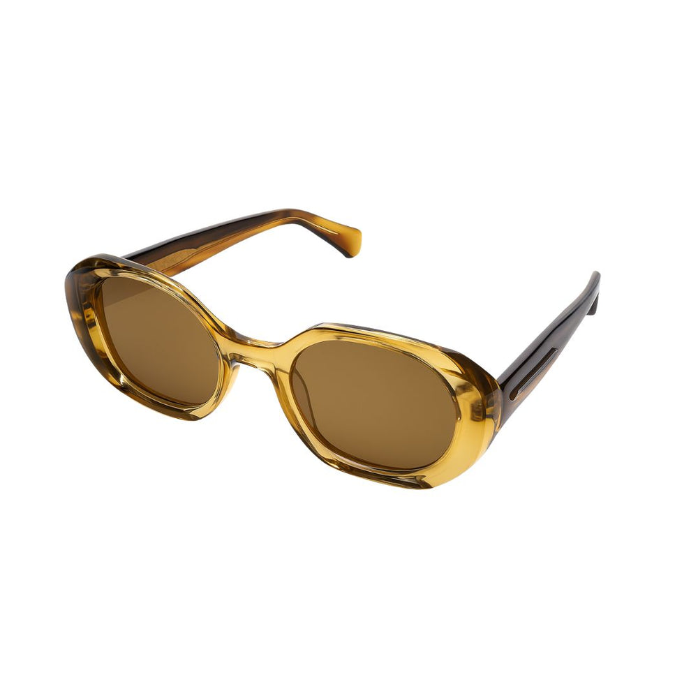 Hungary Octa | Yellow Round Wayfarer Sunglass