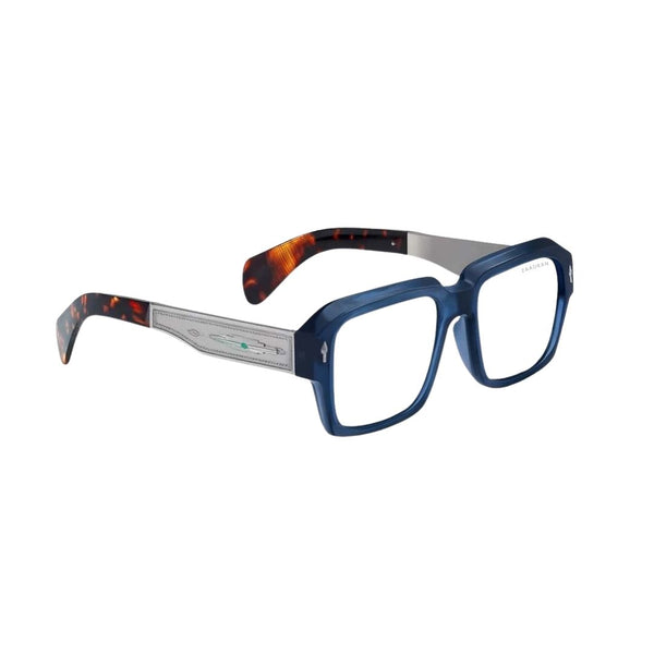 Bagan | Blue Leopard Transparent Wayfarer Sunglass - (ZAADWFBNBLUCG0022)