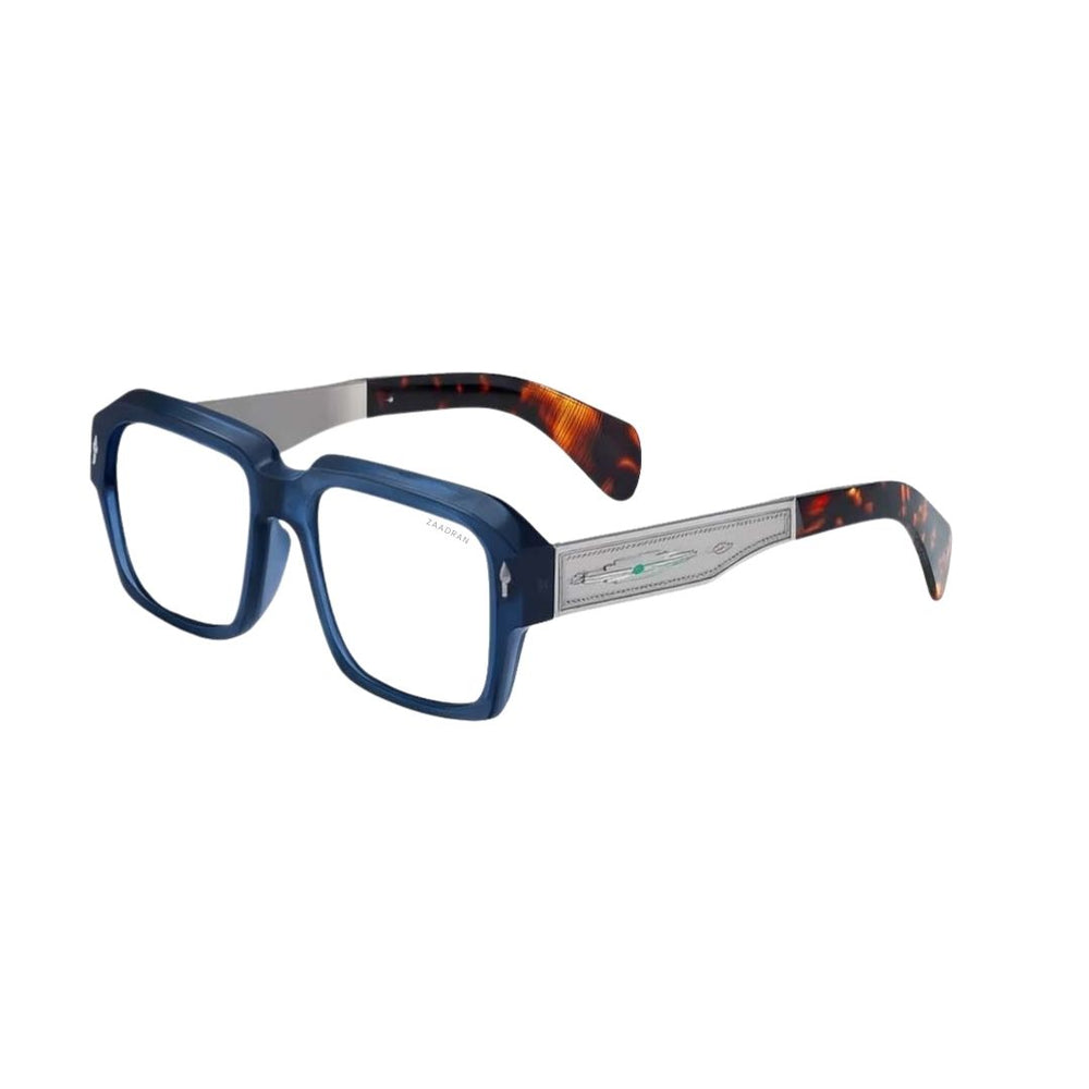 Bagan | Blue Leopard Transparent Wayfarer Sunglass - (ZAADWFBNBLUCG0022)