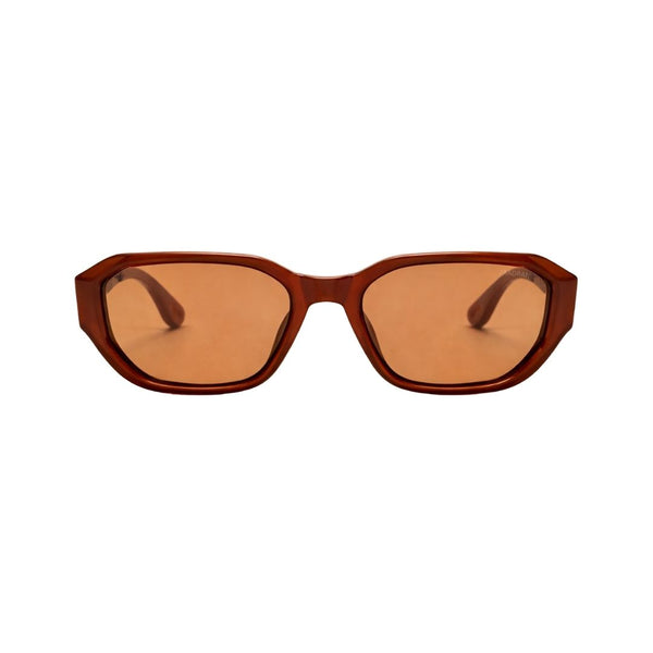 Bangkok | Dark Brown Round Rectangle Sunglass