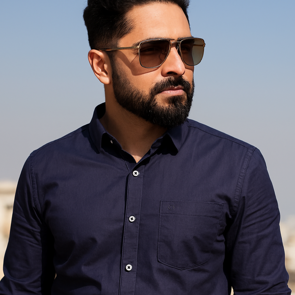 Giza | Golden Brown Wayfarer Sunglass