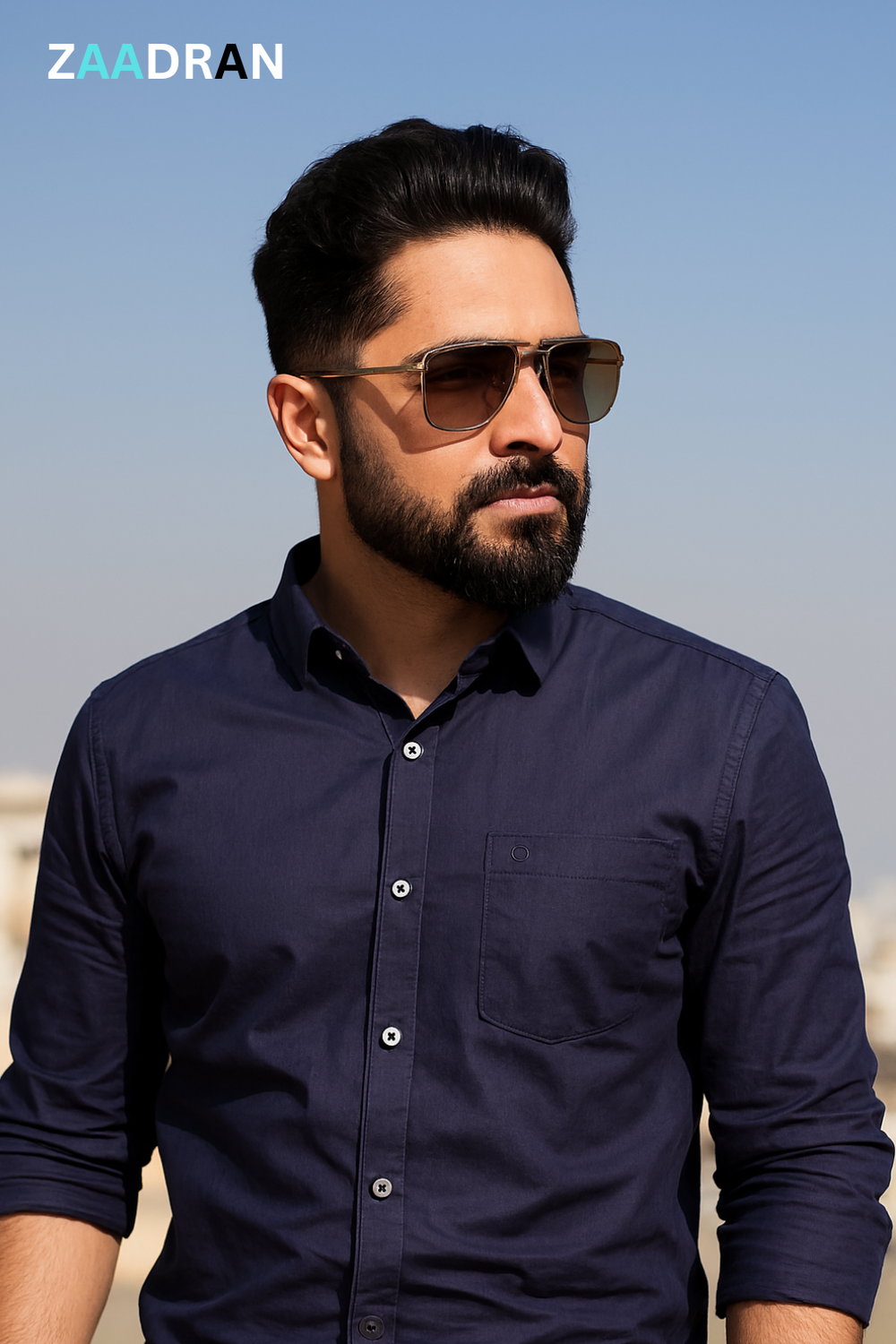 Giza | Golden Brown Wayfarer Sunglass