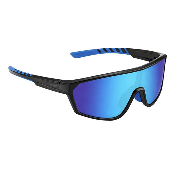 Hyper-Curve | Black Blue Wrap Around Sunglass