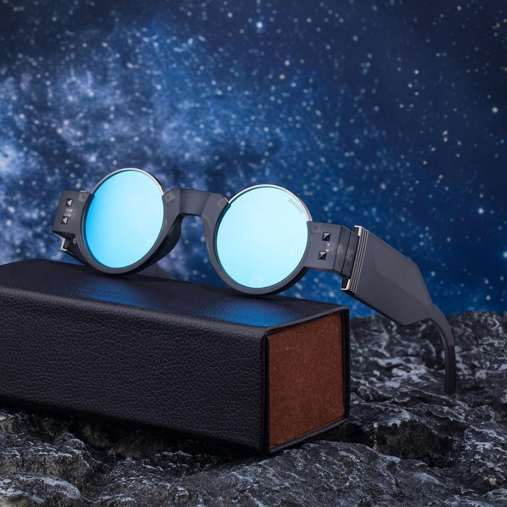 Bosnia | Blue Grey Round Sunglass