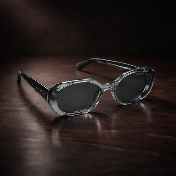 Hungary Octa | Grey Round Wayfarer Sunglass
