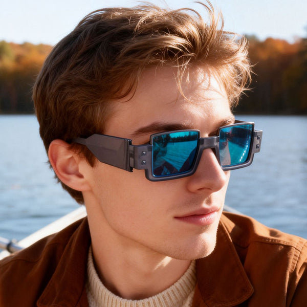Cambodia | Blue Grey Wayfarer Sunglass