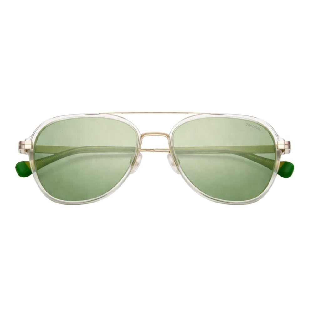 Aruba | White Green Aviator Sunglass