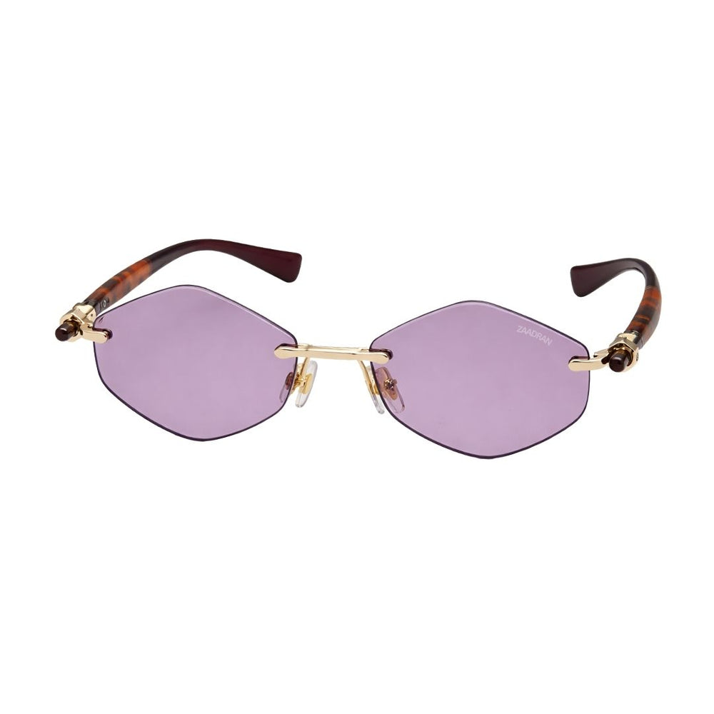 Benin | Leopard Wine Hexa Rimless Sunglass