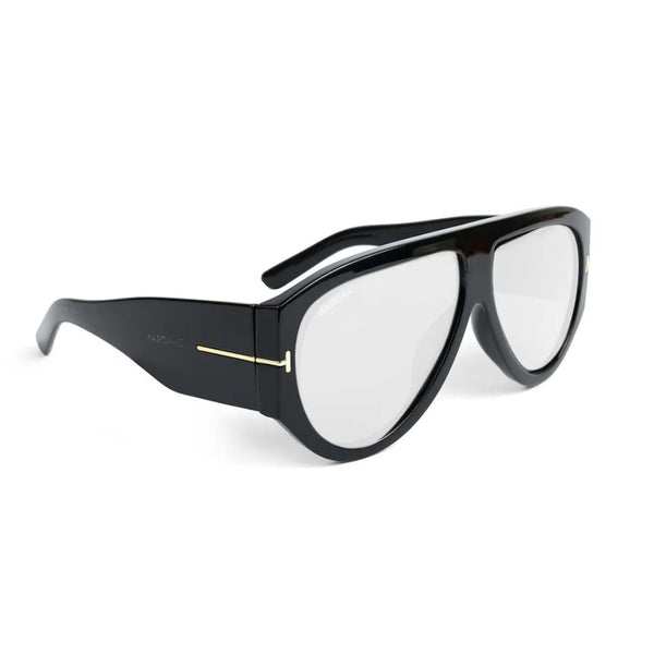 Cuba | Black Transparent Aviator Sunglass