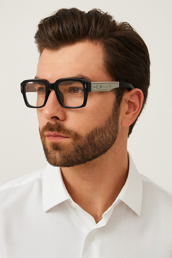 Bagan | Black Silver Transparent Wayfarer Sunglass