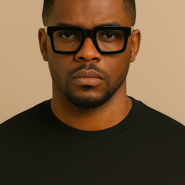 Ontario | Black Transparent Rectangle Wayfarer Sunglass
