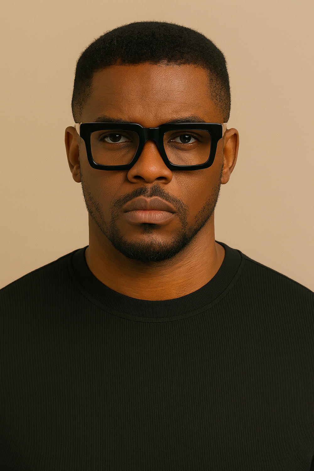 Ontario | Black Transparent Rectangle Wayfarer Sunglass