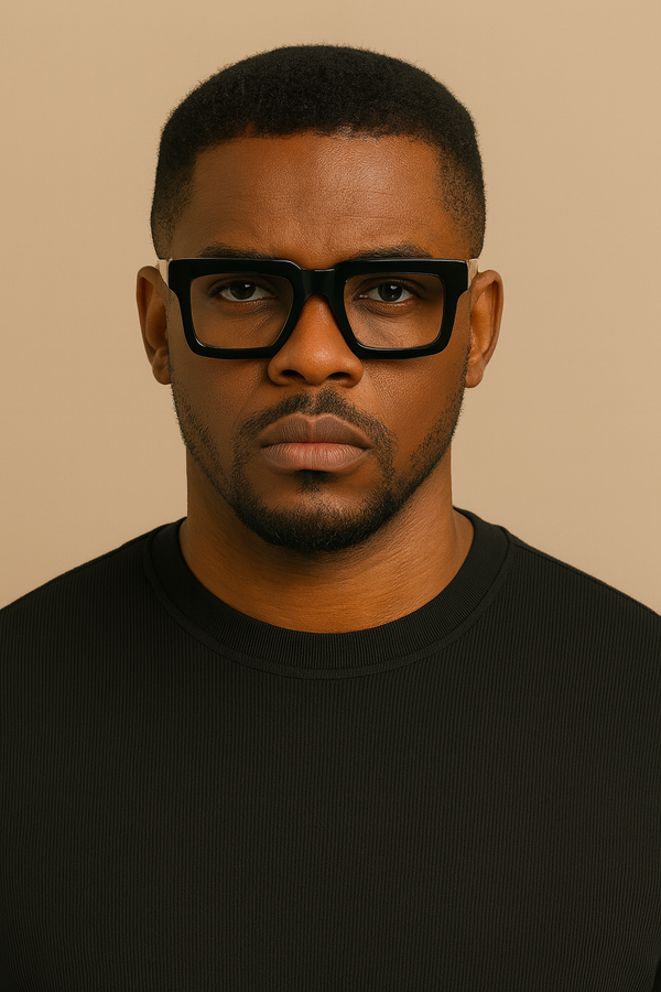 Ontario | Black Transparent Rectangle Wayfarer Sunglass
