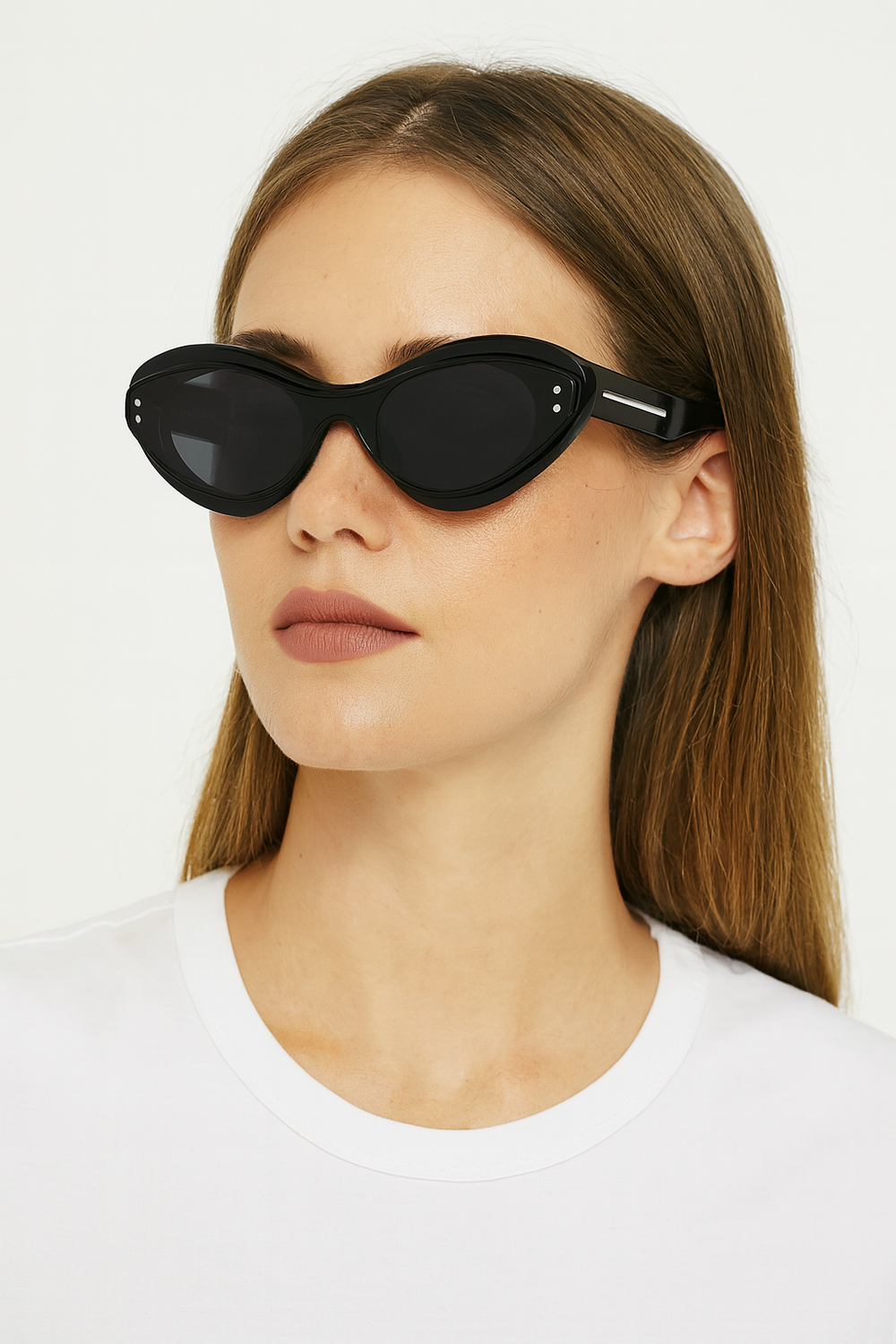 Curv | Black Silver Cateye Sunglass