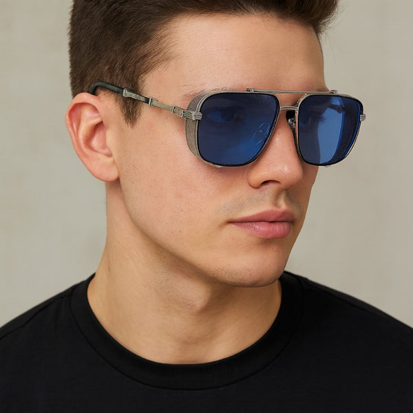 Sweden | Silver Blue Aviator Sunglass