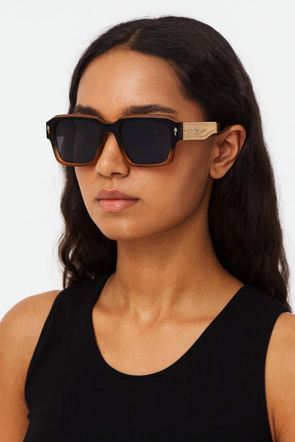 Bagan | Black Brown Wayfarer Sunglass