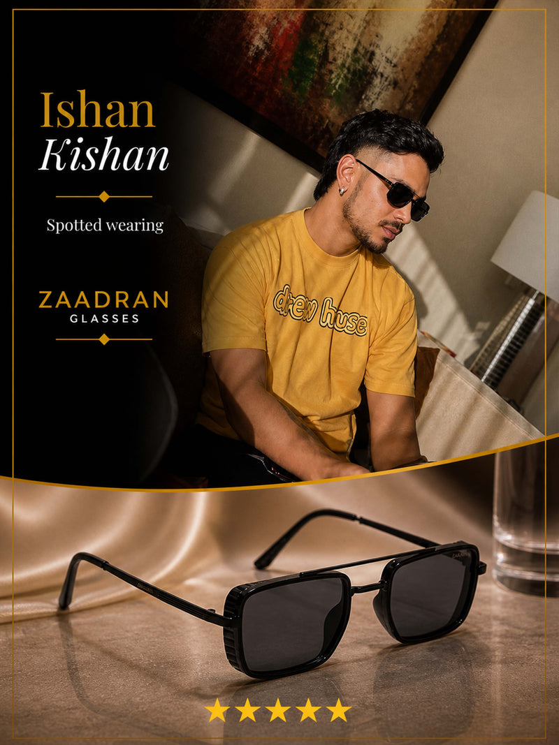 Romania | Black Rectangle Sunglass