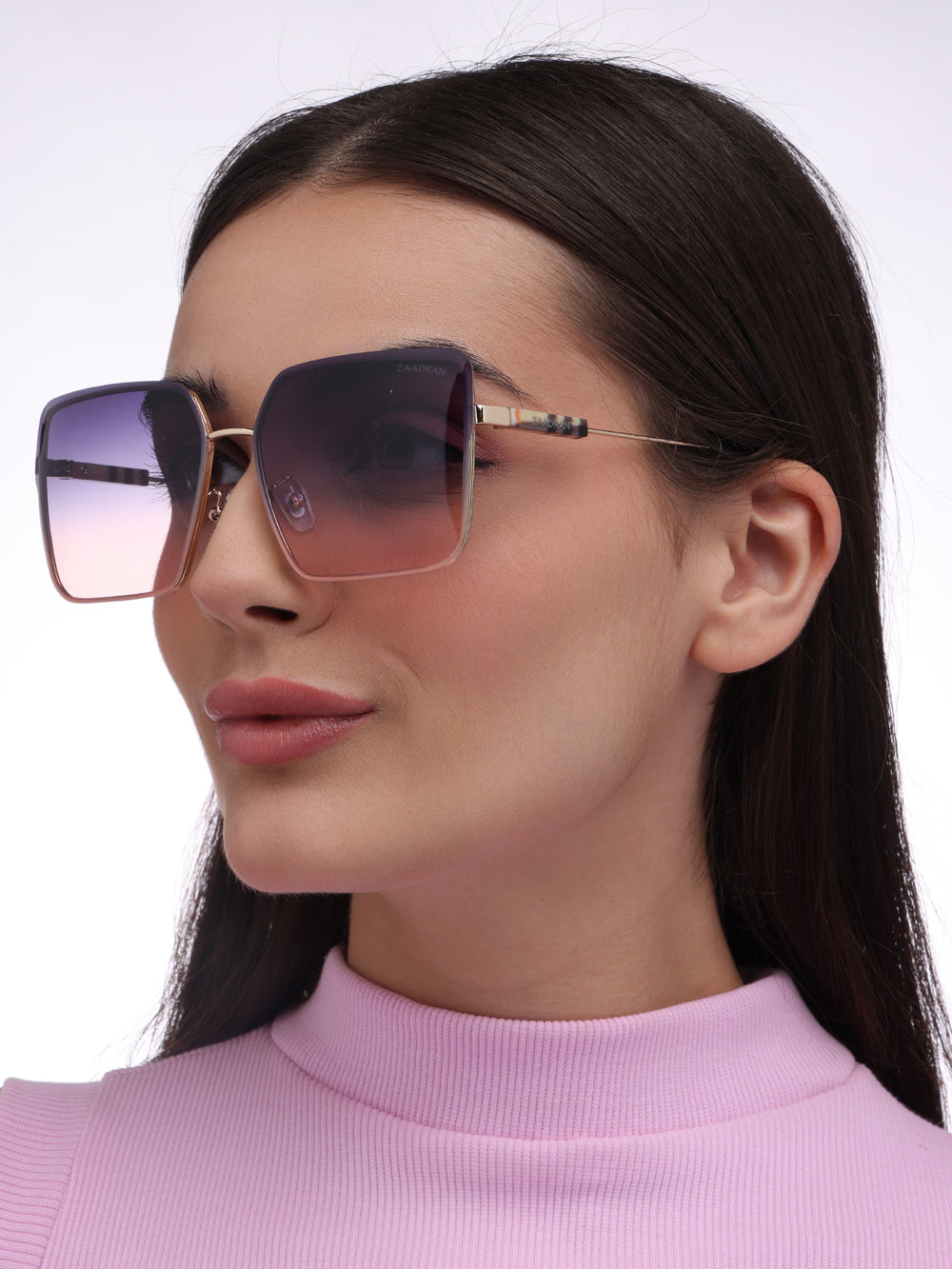 Burber | Golden Pink Oversize Wayfarer Sunglass