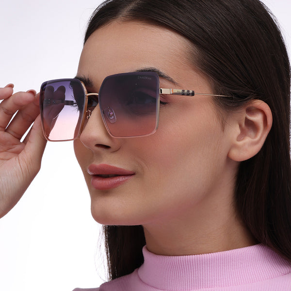 Burber | Golden Pink Oversize Wayfarer Sunglass
