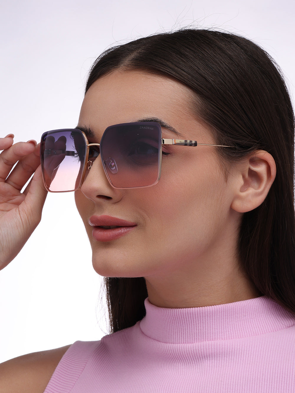 Burber | Golden Pink Oversize Wayfarer Sunglass
