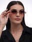 Rose Kiss | Wine Rimless Sunglass