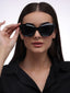 Smart Lady | Black Cateye Oversize Sunglass