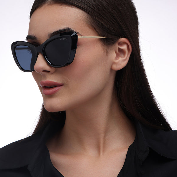 Smart Lady | Black Cateye Oversize Sunglass