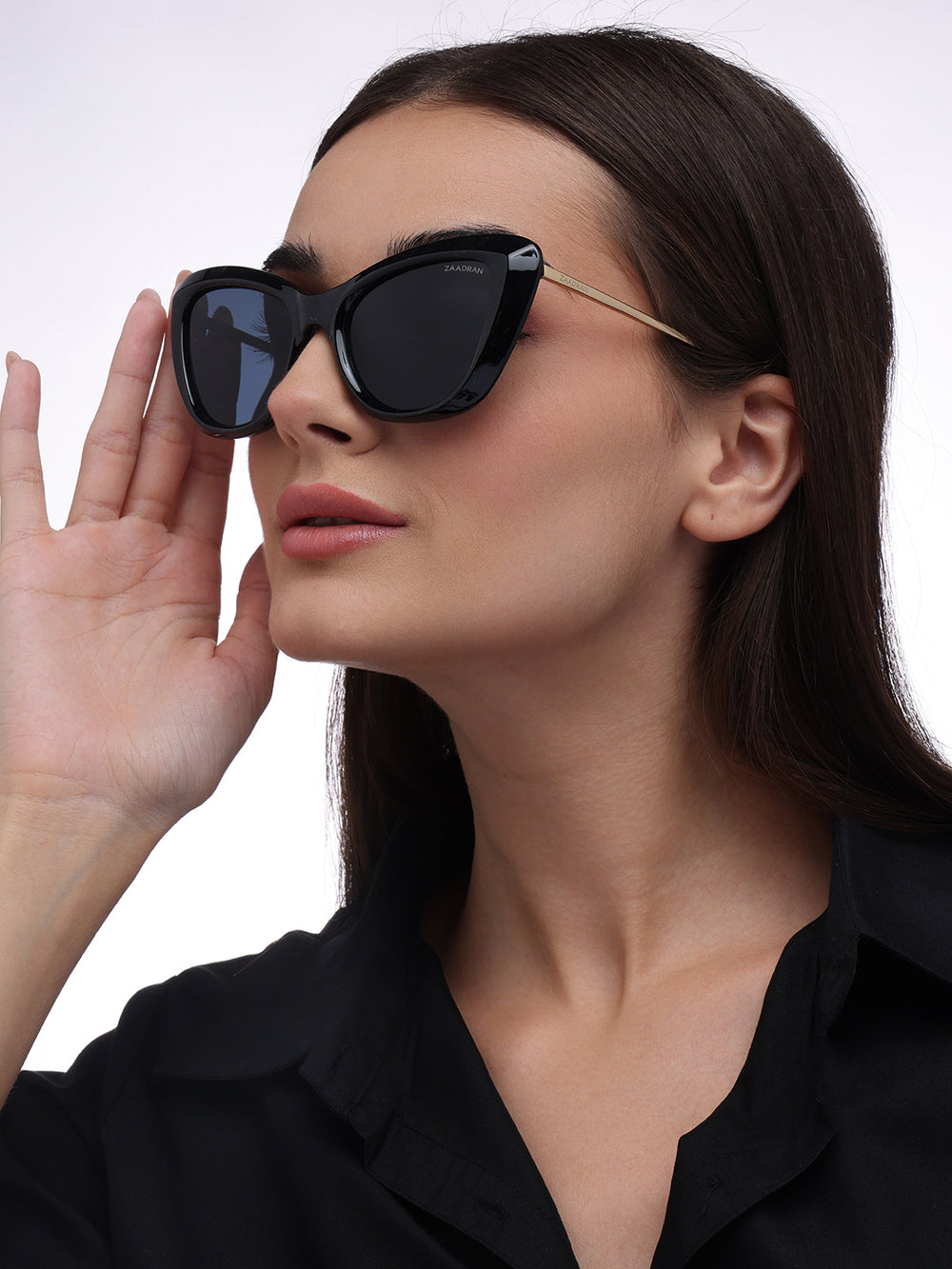 Smart Lady | Black Cateye Oversize Sunglass