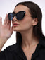 Smart Lady | Black Cateye Oversize Sunglass