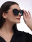 Smart Lady | Black Cateye Oversize Sunglass