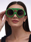 Forest Flair | Green Round Sunglass