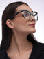 Diamond Cateyes | Black Fancy Cream Crystals Wayfarer Transparent Sunglass