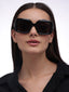 NY | Black Wayfarer Oversize Sunglass