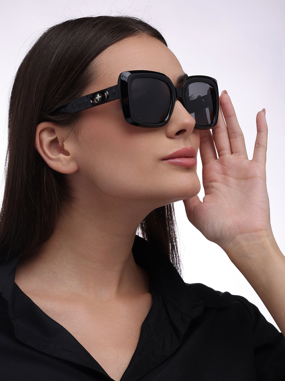 NY | Black Wayfarer Oversize Sunglass