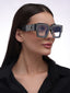 Diamond Eyes | Black Crystal Wayfarer Transparent Sunglass