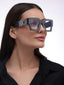 Diamond Eyes | Black Crystal Wayfarer Transparent Sunglass