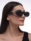 Ireland | Black MW Golden Cateye Oval Sunglass