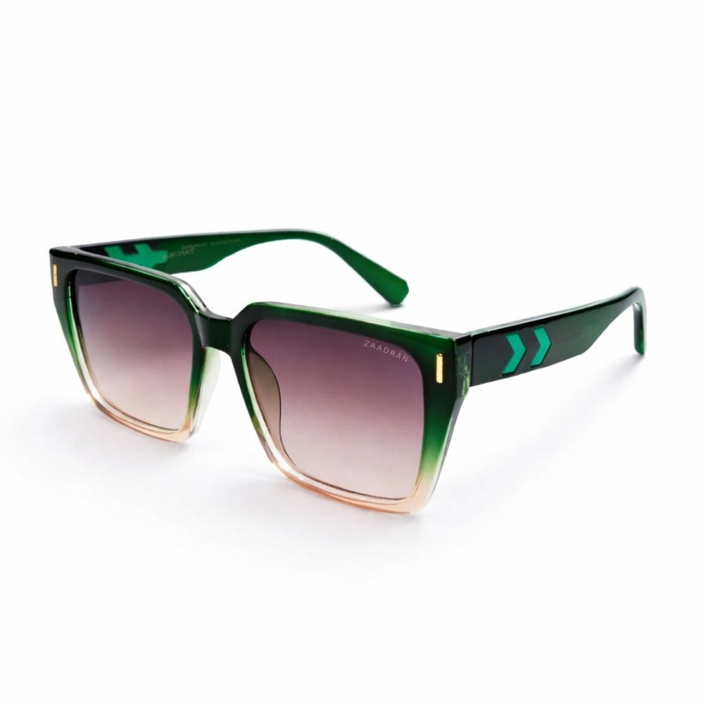 Madrid | Green Brown Arrow Wayfarer Sunglass