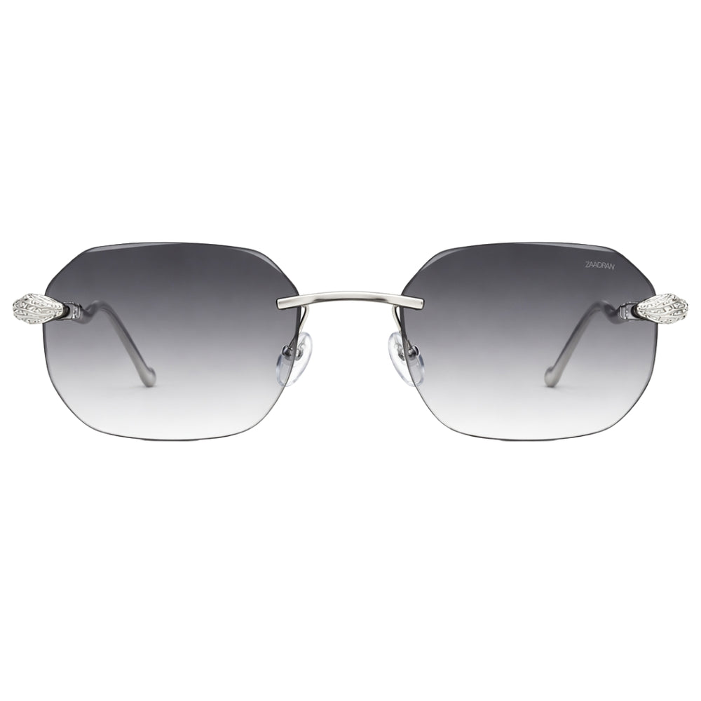 Venice Silver Black Rimless Wayfarer Sunglass
