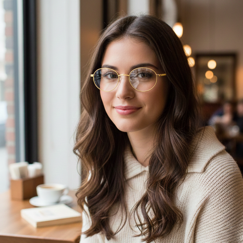 Olivia | Transparent Round Sunglasses