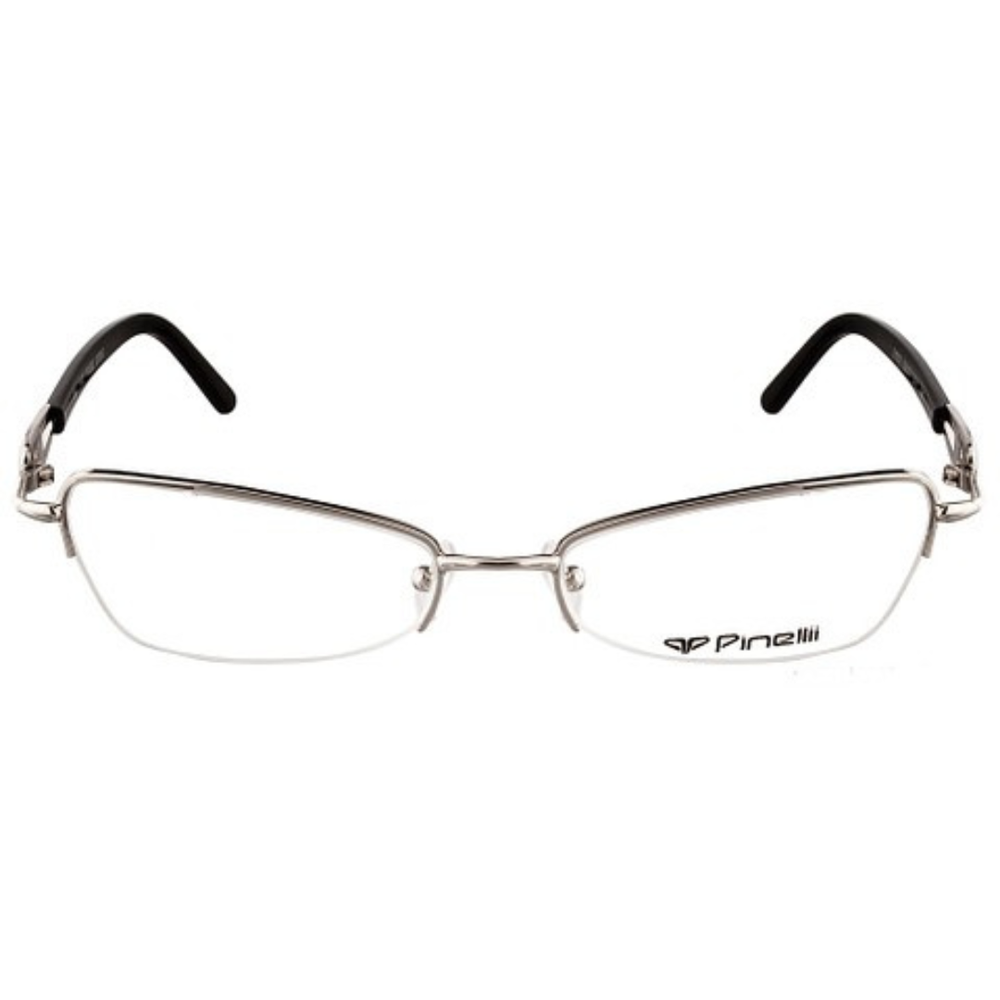 Black Silver Transparent Rimless Rectangle Eyewear| Pinelli Edition