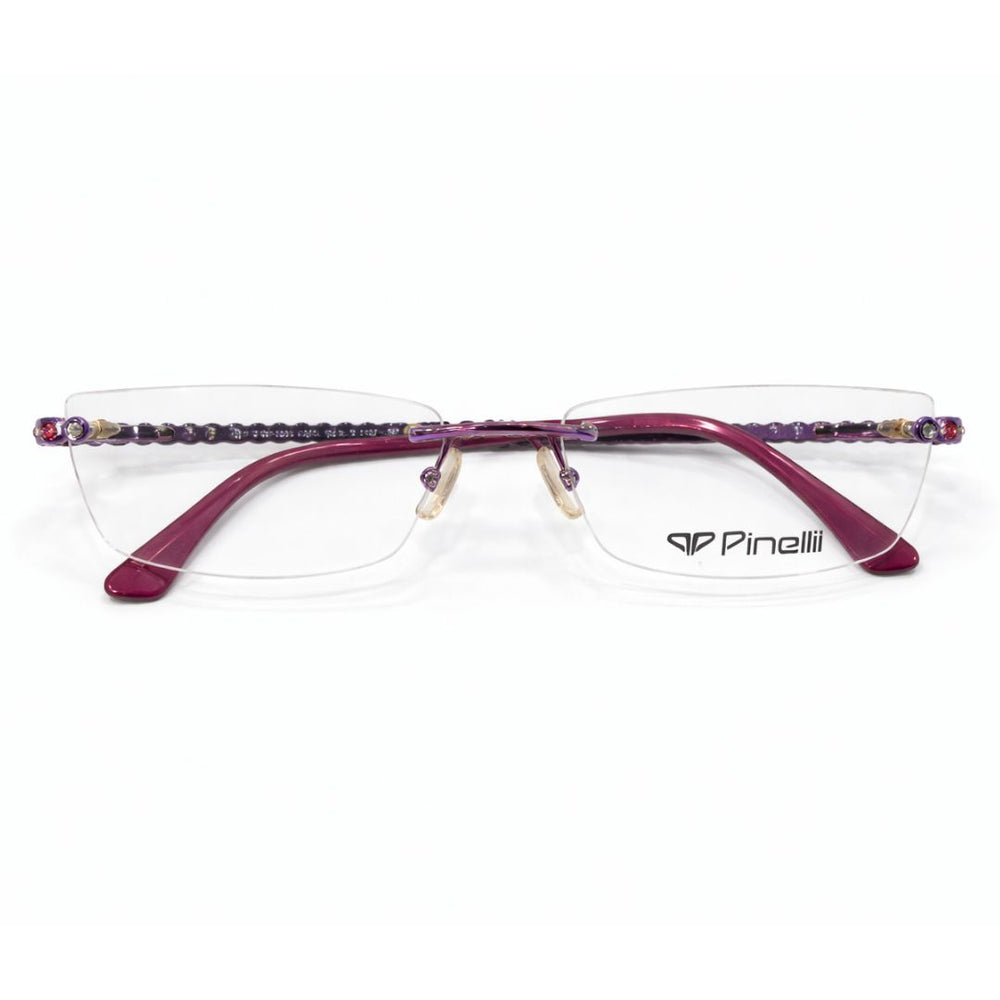 Pink Diamond Transparent Rimless Rectangle Eyewear| I1013 |Pinelli Edition