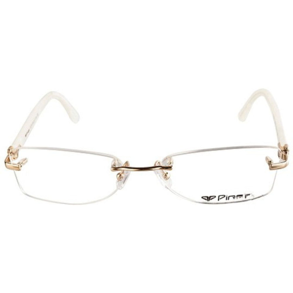 Cream Golden Diamond Transparent Rimeless Eyewear | I1005 | Pinellii Edition